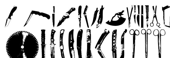 Knives Font LOWERCASE