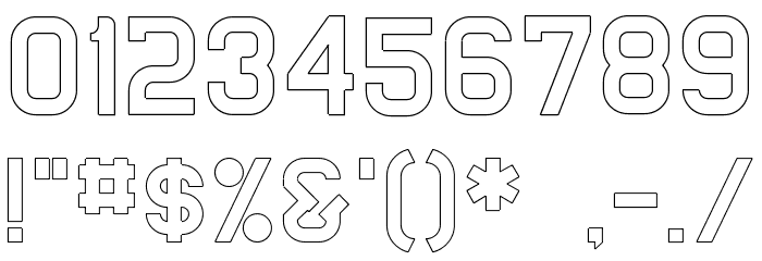 Knochen Thin Font OTHER CHARS