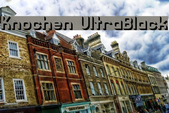 Knochen UltraBlack Font examples