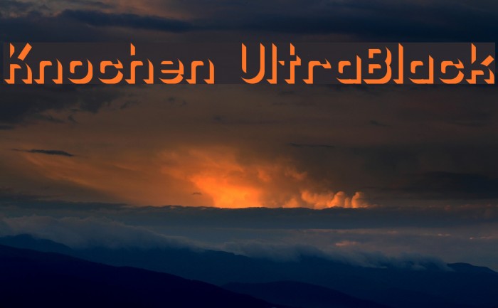 Knochen UltraBlack Font examples