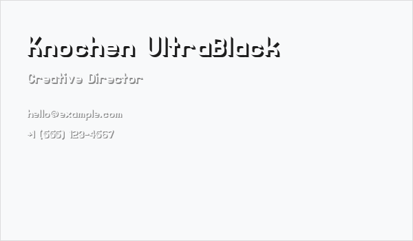Knochen UltraBlack Business Card