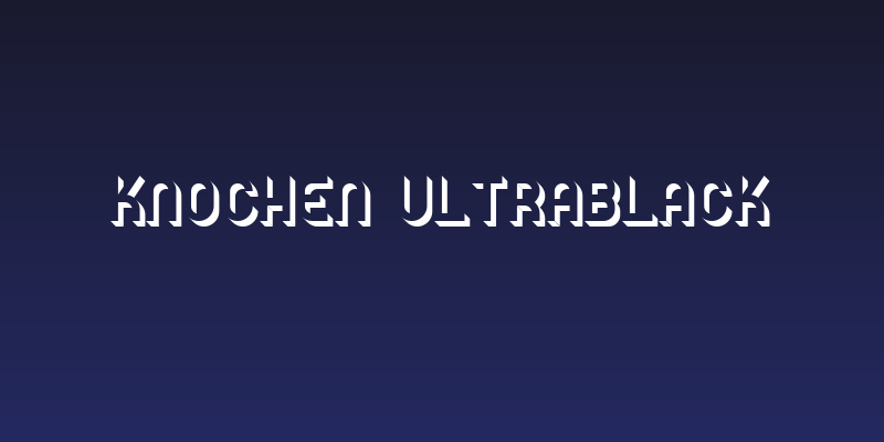 Knochen UltraBlack Social Header