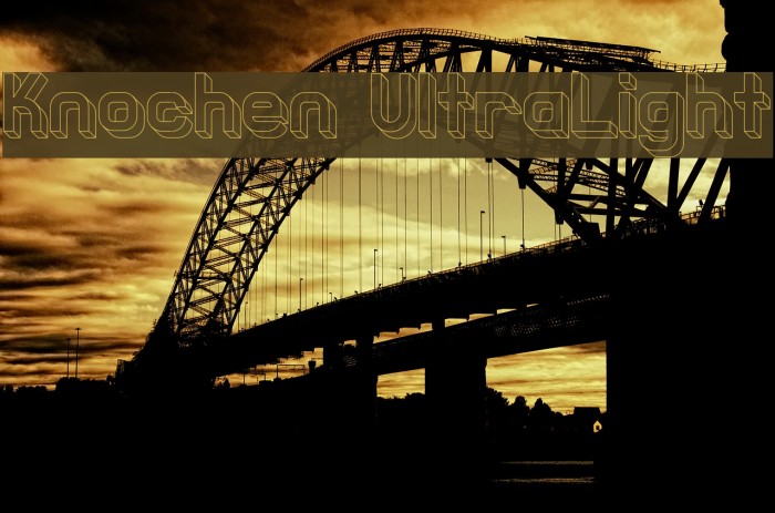 Knochen UltraLight फ़ॉन्ट examples
