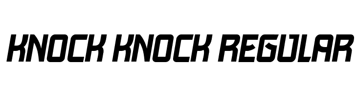 Knock Knock Regular  لخطوط تنزيل