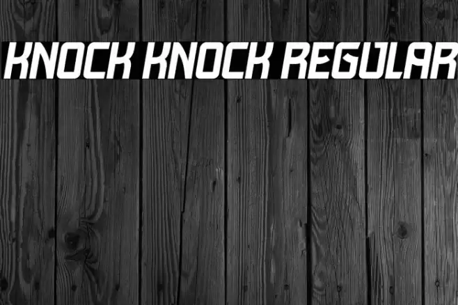 Knock Knock Regular Font examples