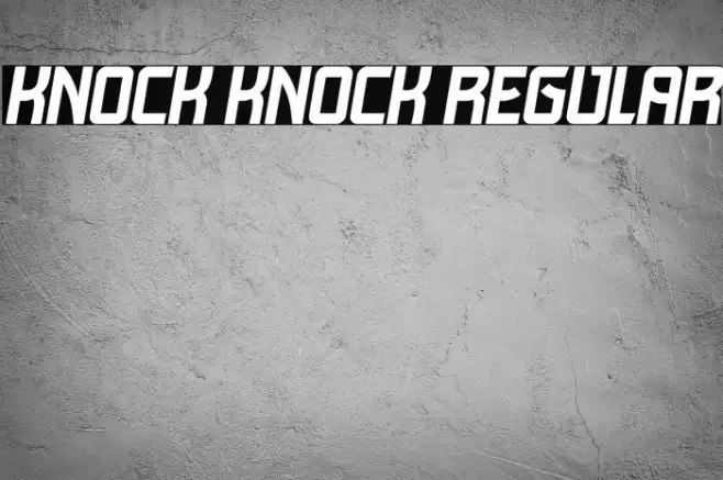 Knock Knock Regular Font examples