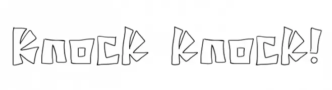 Knock knock!  Frei Schriftart Herunterladen