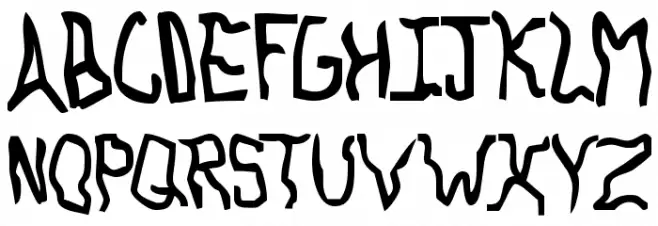 Knocked Around フォント 大文字