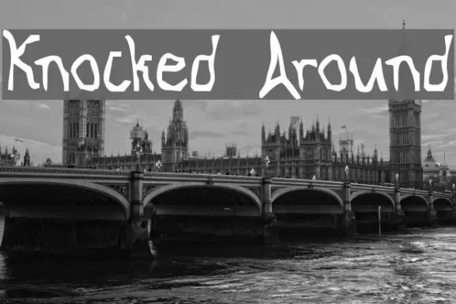 Knocked Around Font examples