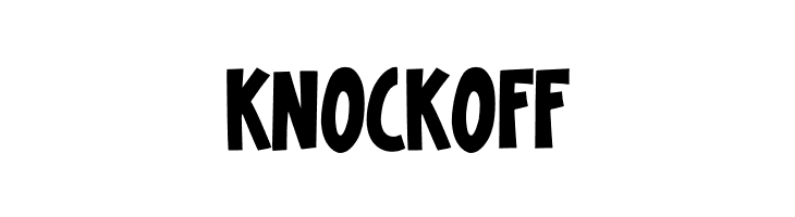 Knockoff  Free Fonts Download