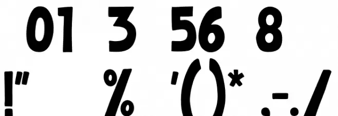 Knockoff Font OTHER CHARS