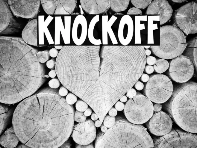 Knockoff Font examples