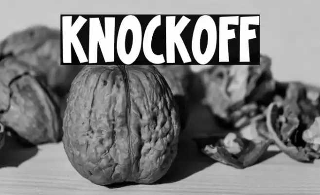 Knockoff Font examples