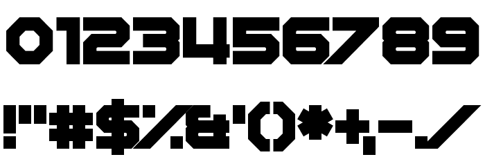 Knockout Punch Font OTHER CHARS
