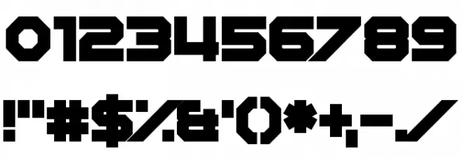 Knockout Punch Font OTHER CHARS