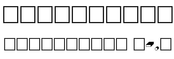 Knockout Regular Font OTHER CHARS