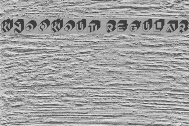 Knockout Regular Schriftart examples