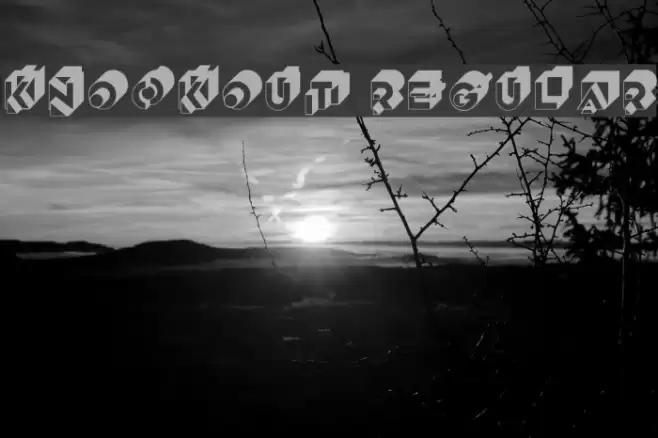 Knockout Regular Schriftart examples