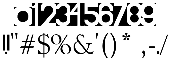 Knockout Font OTHER CHARS