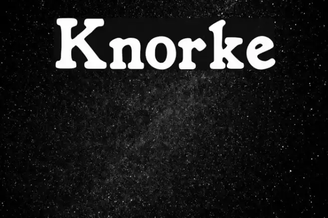 Knorke Font examples