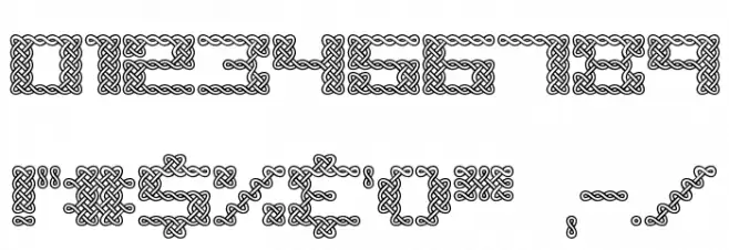 Knot BRK Font Alte caractere