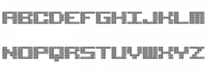 Knot BRK Schriftart Groß