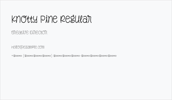 Knotty Pine Regular Business Card