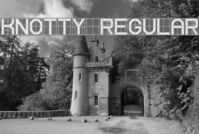 Knotty Regular Font examples