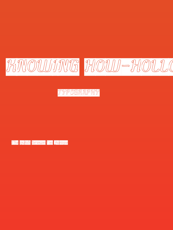 Knowing How-Hollow-Inverse Poster