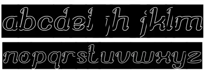 Knowing How-Hollow-Inverse Schriftart Kleinbuchstaben