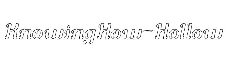 Knowing How-Hollow  免费字体下载