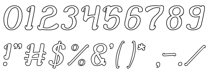 Knowing How-Hollow Font OTHER CHARS