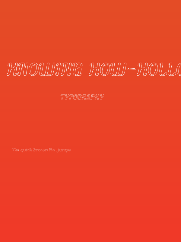 Knowing How-Hollow Poster