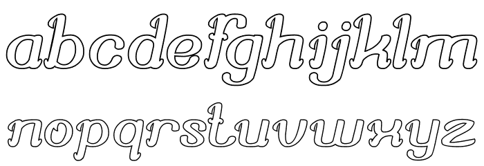 Knowing How-Hollow Font LOWERCASE