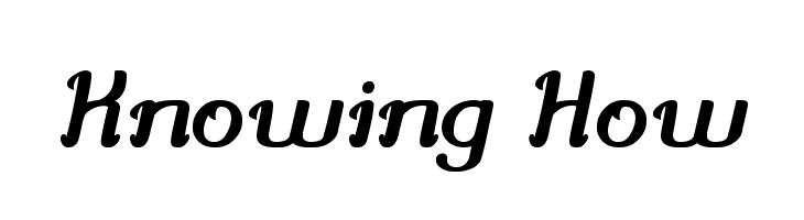 Knowing How  免费字体下载