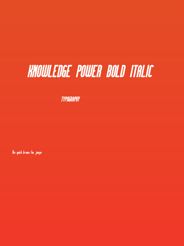 Knowledge Power Bold Italic Poster