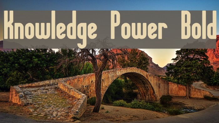 Knowledge Power Bold Font examples