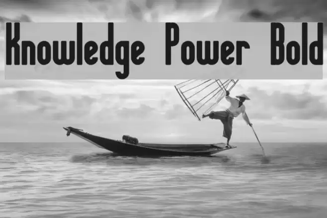 Knowledge Power Bold Font examples