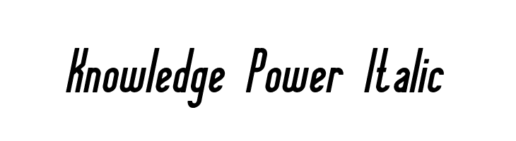 Knowledge Power Italic  font caratteri gratis