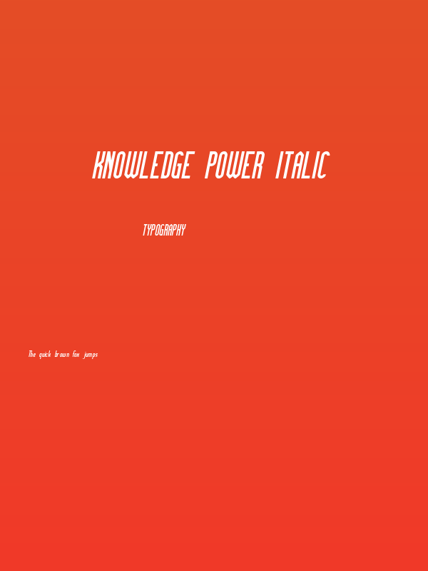 Knowledge Power Italic Poster