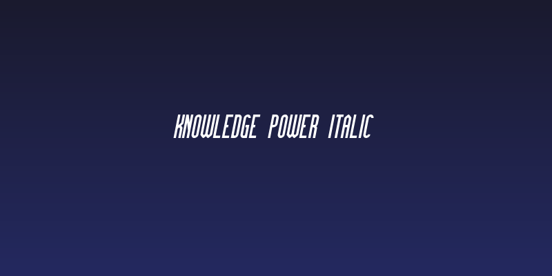 Knowledge Power Italic Social Header