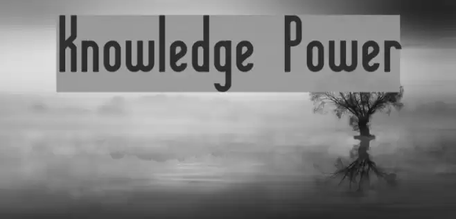 Knowledge Power Font examples