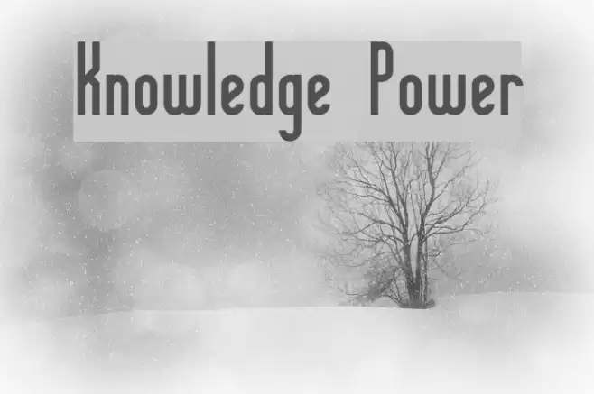 Knowledge Power Font examples
