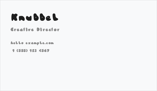 Knubbel Business Card