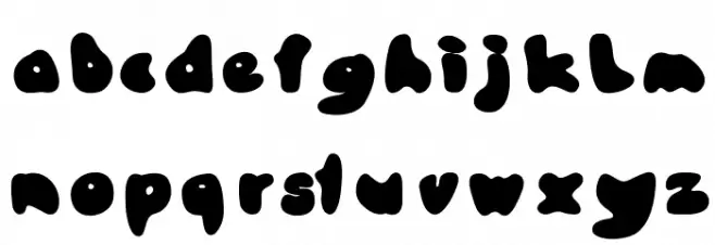Knubbel Font LOWERCASE