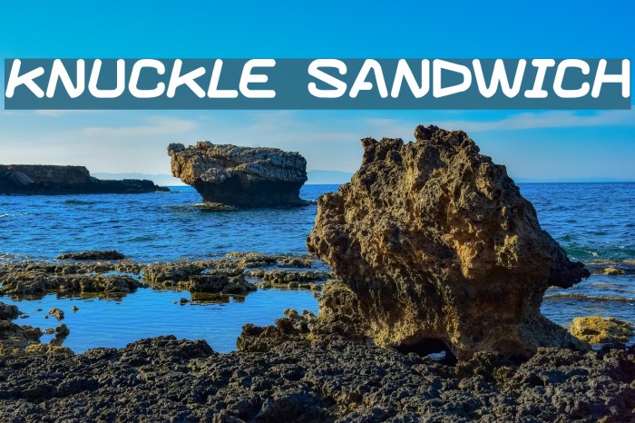 Knuckle sandwich Font examples