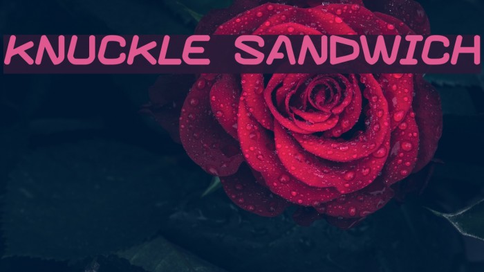 Knuckle sandwich Font examples