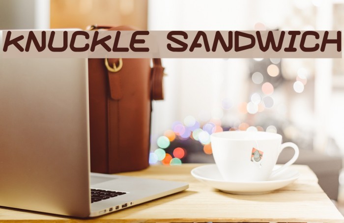 Knuckle sandwich Font examples
