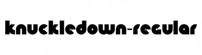 KnuckleDown-Regular  Fuentes Gratis Descargar