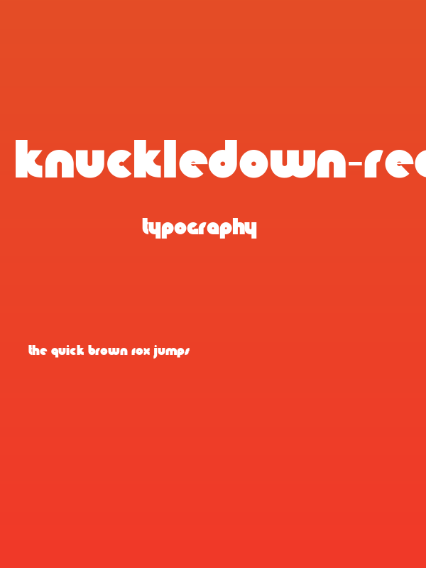 KnuckleDown-Regular Poster